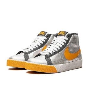 Nike Women's SB Blazer Metallic Silver and Orange Independent Trucks Com…